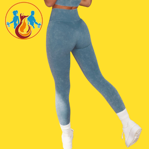 Sky blue Denim dye yoga set